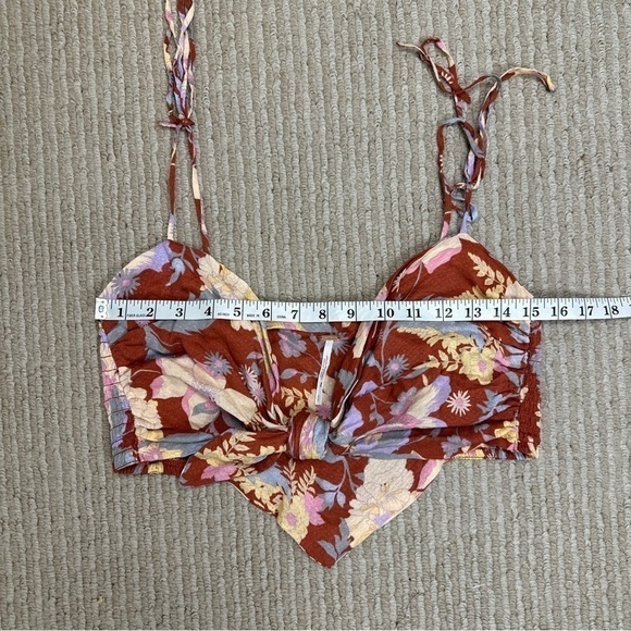 Free People Ava Floral Print Reversible Micro Top Size Small Women - Picture 11 of 12